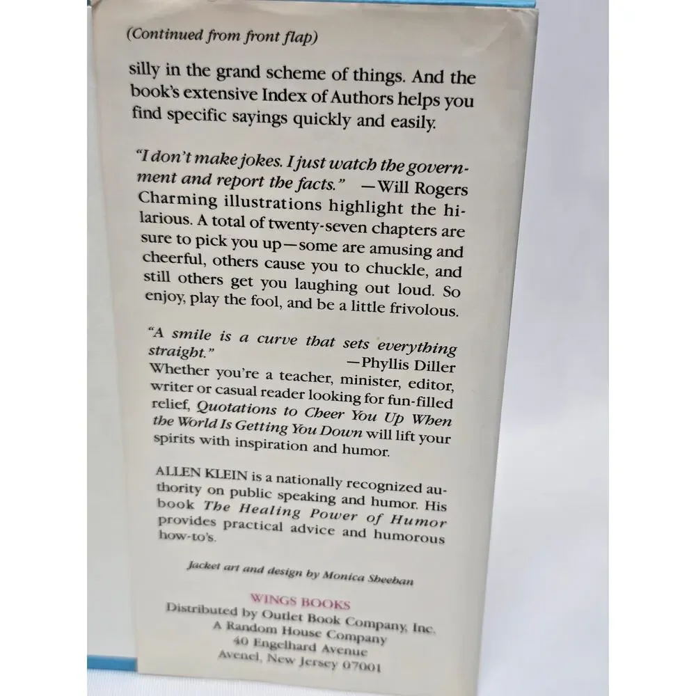 Quotations to Cheer You Up When the World is Getting You Down Allen Klein Book